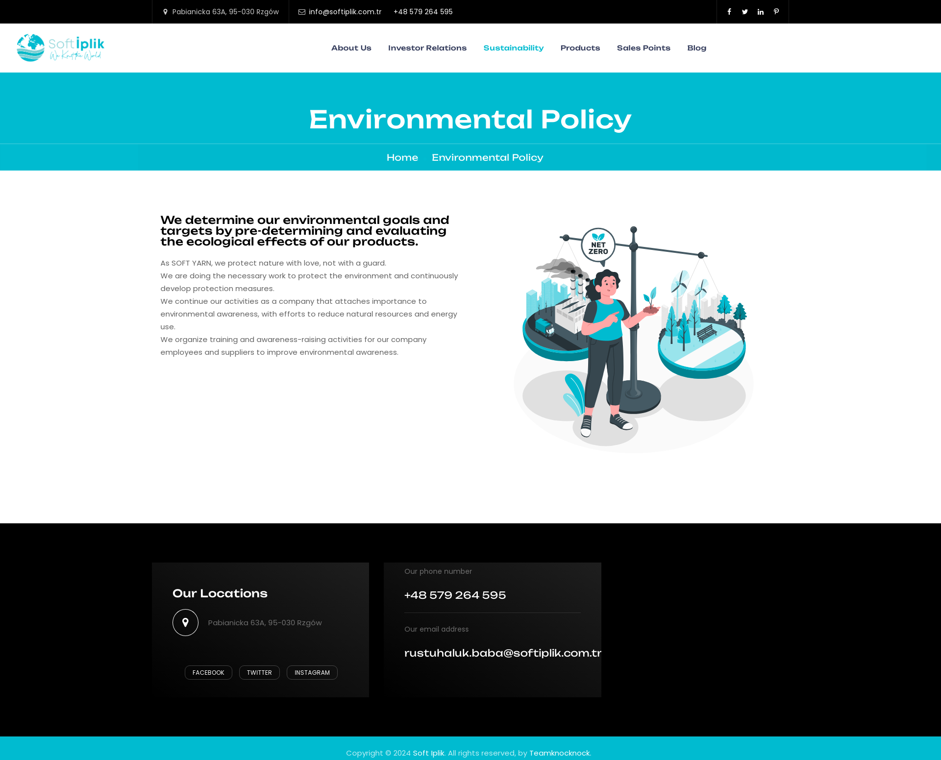 Soft İplik, environmental policy page