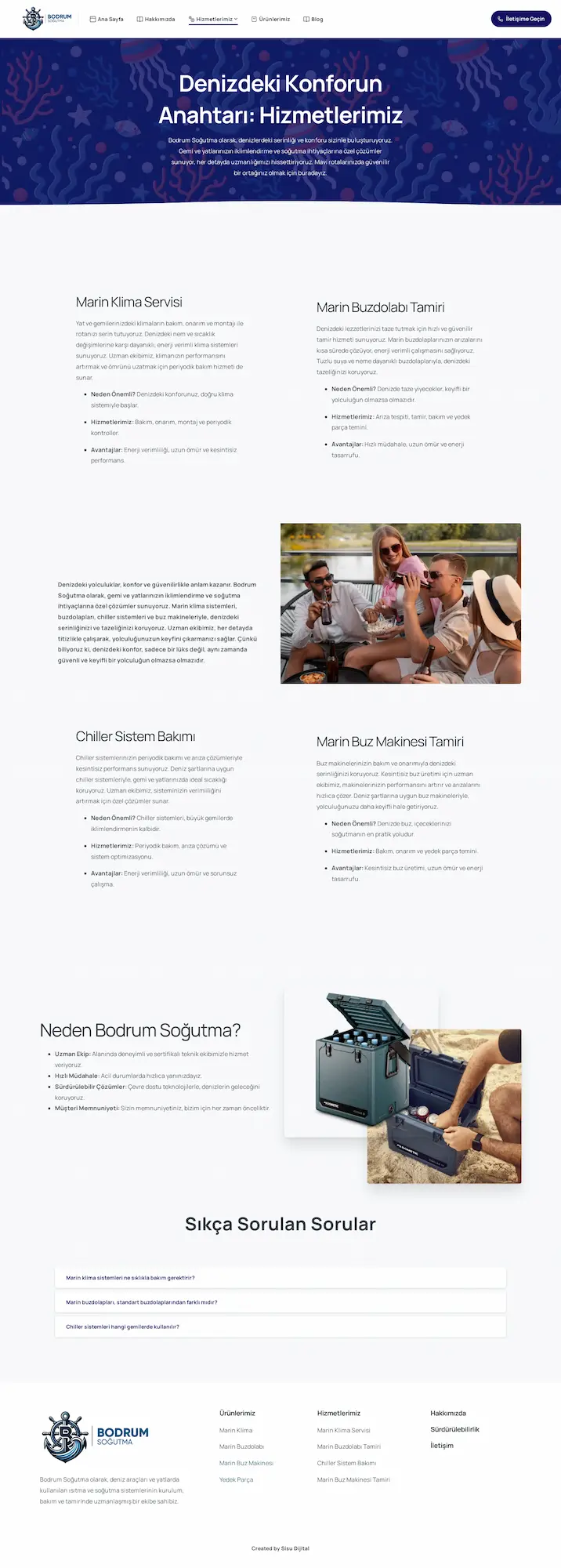 Bodrum Soğutma, services page