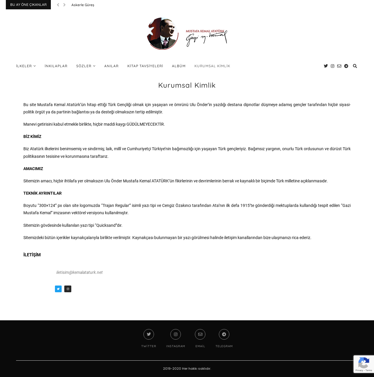 Atatürk Sitesi, corporate identity page