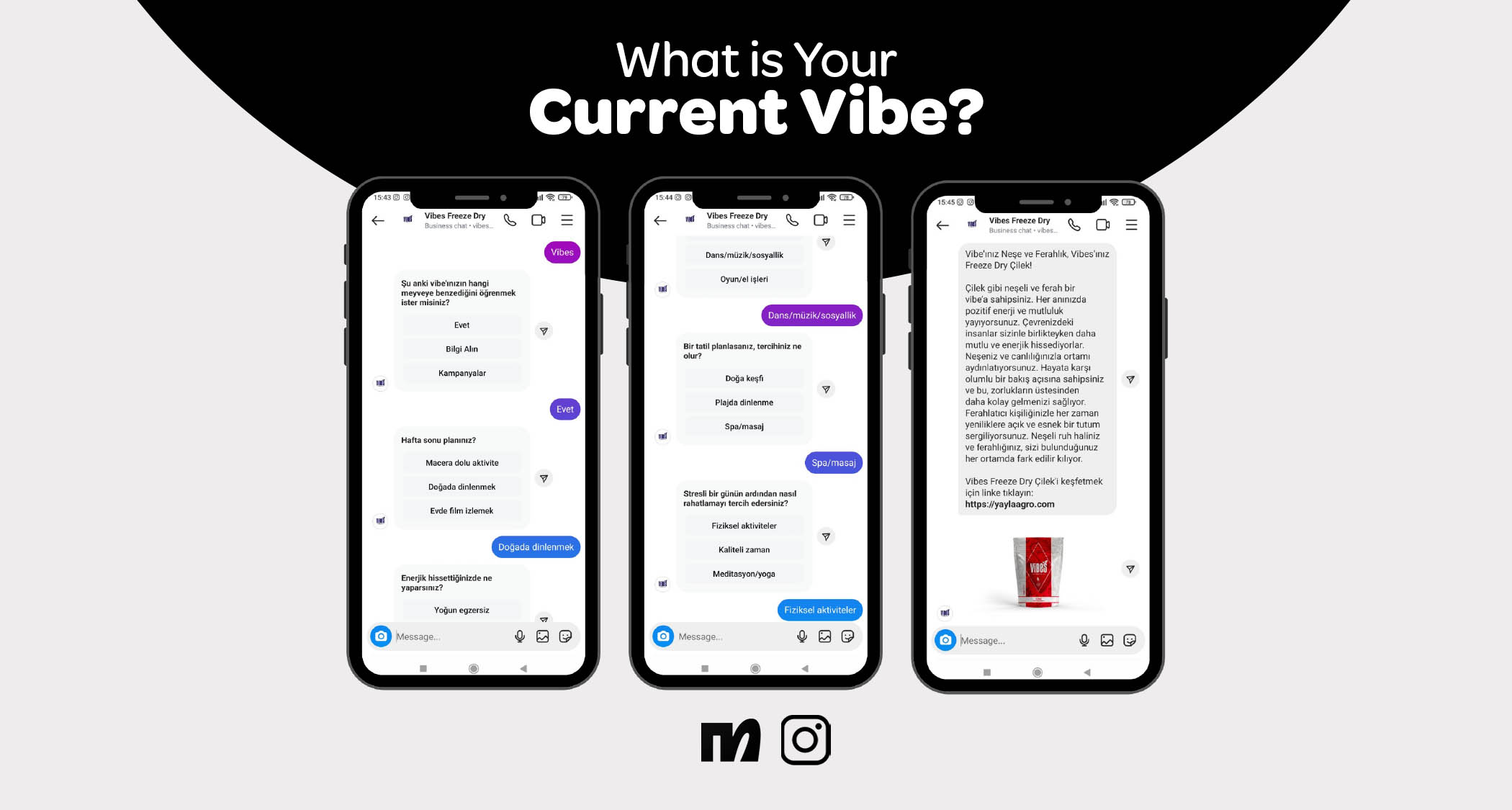 What is your current vibe? ManyChat message tree