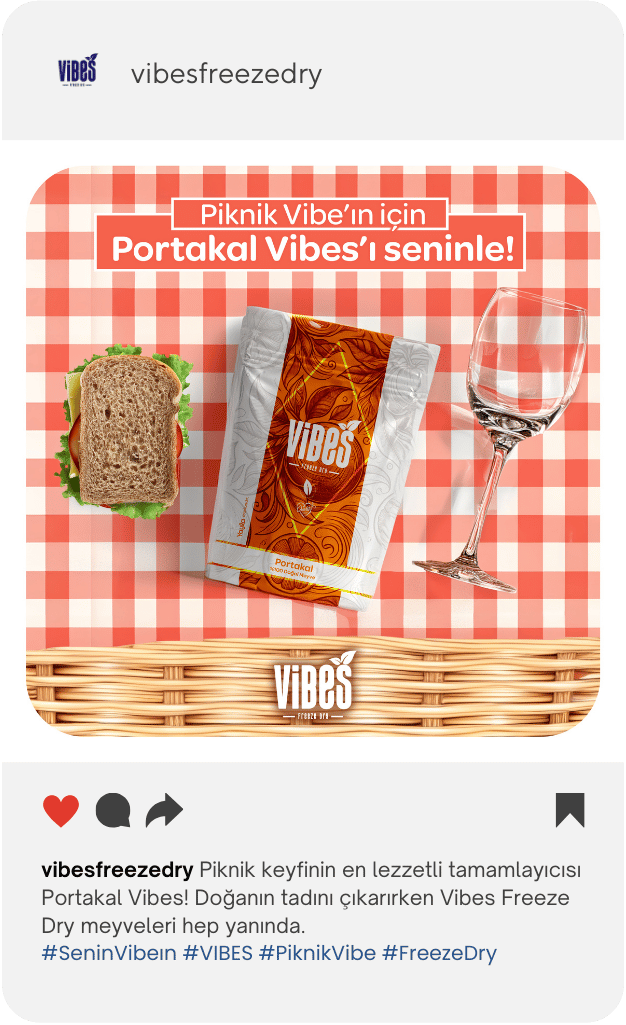 Instagram post: Portakal Vibes, picnic